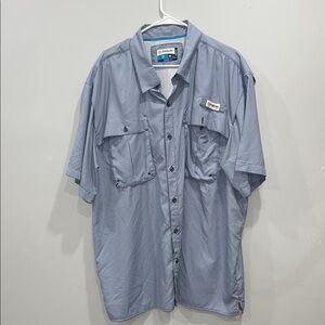 Magellan Outdoors Men’s Light Blue Short Sleeve Dress Shirt